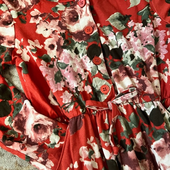 Chenault Red Floral Romper - Picture 2 of 7